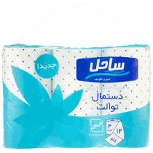 دستمال توالت 12 عددی ساحل دستمال توالت 12 عددی ساحل