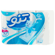 دستمال توالت تنو بسته 12 عددی