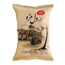 چیپس دل مزه نمکی 210 گرم مزمز بسته 12 عددی