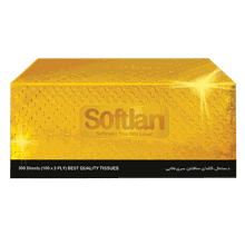 دستمال کاغذی 100 برگ 3لایه سافتلن بسته 4 عددی